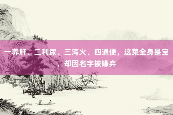 一养肝、二利尿、三泻火、四通便，这菜全身是宝，却因名字被嫌弃